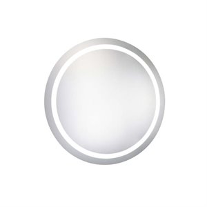 element round led dimmable mirror