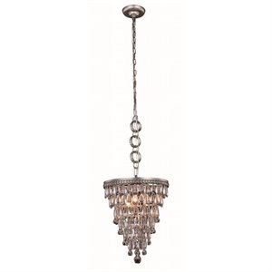 nordic royal crystal pendant lamp in antique silver