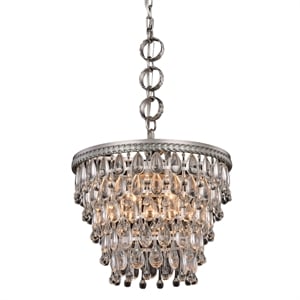 Elegant Lighting Nordic 16&quot 4 Light Royal Crystal Pendant Lamp