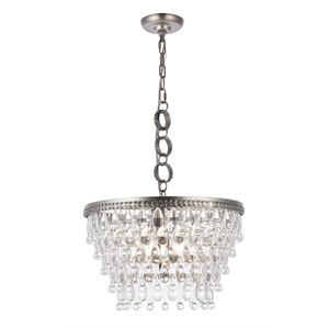 Elegant Lighting Nordic 19&quot 5 Light Royal Crystal Pendant Lamp