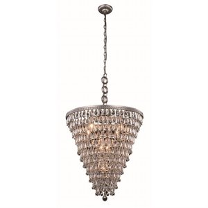 nordic royal crystal pendant lamp in antique silver