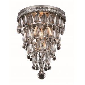 Elegant Lighting Nordic 9&quot Royal Crystal Flush Mount