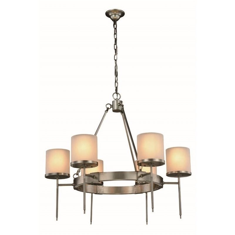 Elegant Lighting Bradford 35 6 Light Chandelier In Nickel Elegant Lighting Bradford 35 6 Light Chandelier In Nickel