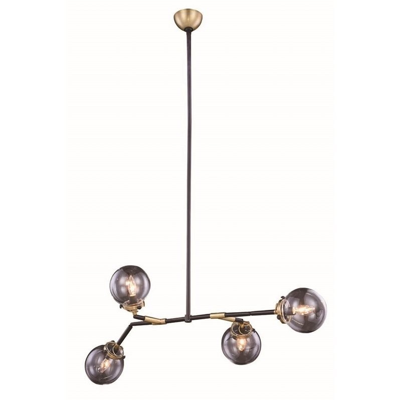 Elegant Lighting Leda 50 4 Light Chandelier In Brass 1507g50bb Elegant Lighting Leda 50