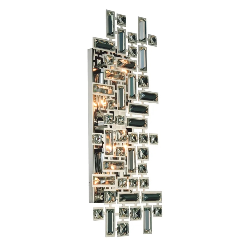 Elegant Lighting Picasso 4-Light Metal & Crystal Wall Sconce in Chrome