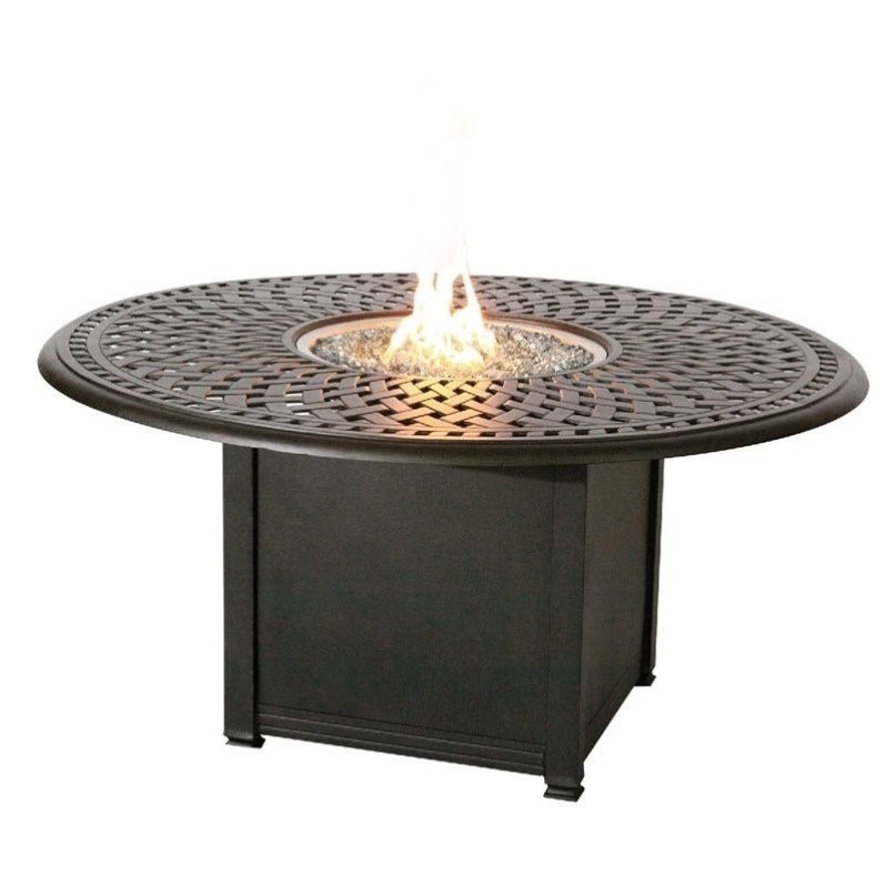 Darlee 60" Round Patio Counter Height Propane Fire Pit ...