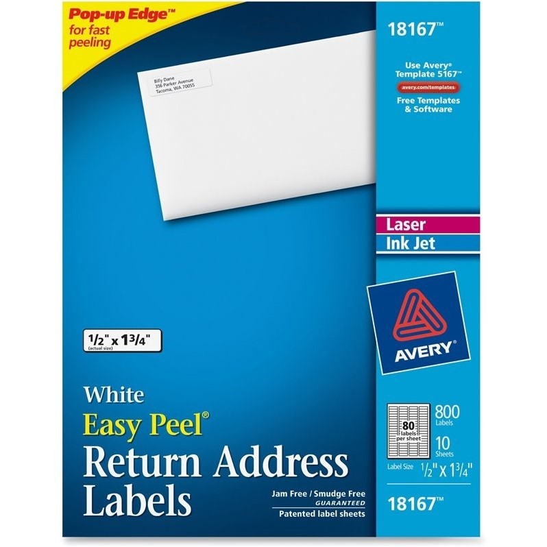 Avery Laser & Inkjet Return Address Labels (Set of 80 ...