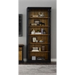 Martin Furniture Toulouse Traditional Metal and Wood Bookcase in Black