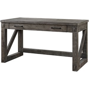martin furniture avondale computer desk in gray and weathered oak