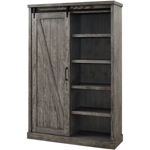 martin furniture avondale 5 shelf bookcase in gray and weathered oak