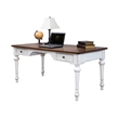 Martin Furniture Durham Rustic Wood Writing Table Office Desk in White