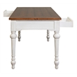 Martin Furniture Durham Rustic Wood Writing Table Office Desk in White
