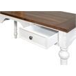 Martin Furniture Durham Rustic Wood Writing Table Office Desk in White