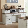 Martin Furniture Durham Executive Desk in Weathered White
