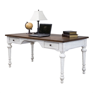 Martin Furniture Durham Rustic Wood Writing Desk Writing Table Office Desk White
