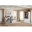 Martin Furniture Durham Rustic Wood Credenza Office Desk Writing Table White