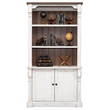 Martin Furniture Durham 3 Rustic Wood Bookcase With Doors Storage Cabinet White