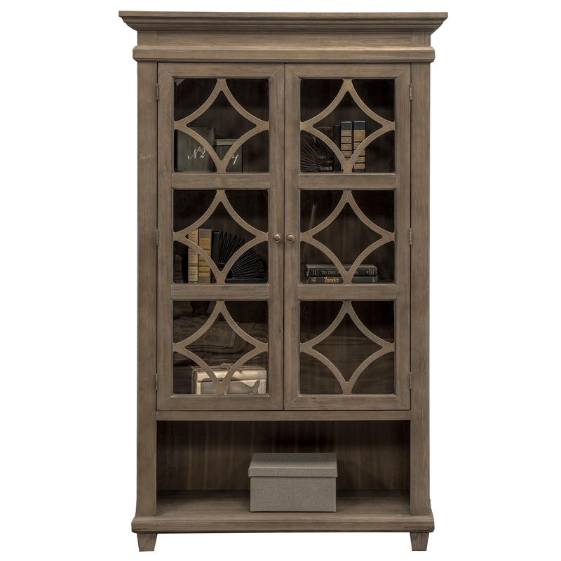 Martin Furniture Carson Glass Display Cabinet Weathered Dove For