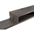 Asymmetrical Wall Mounted Wood TV Console Entertainment Center 60-inch Gray