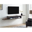 Asymmetrical Wall Mounted Wood TV Console Entertainment Center 72-inch Gray