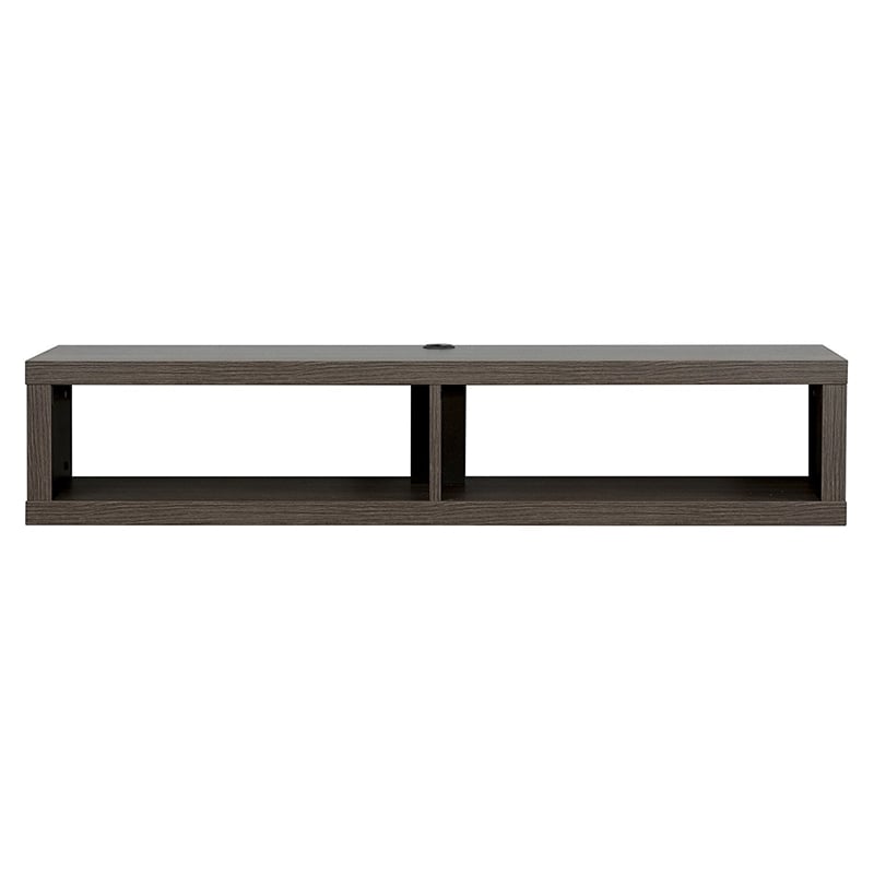 Wall Mounted Wood TV Console Entertainment Center Wall Decor 48-inch Gray