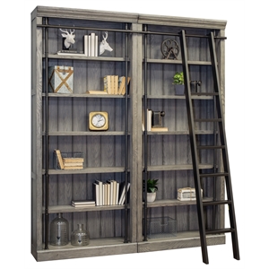 Martin Furniture Avondale 5-Shelf Modern Wood Bookcase in Wall Gray