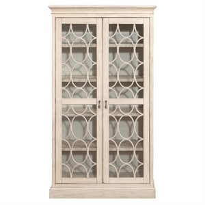 martin furniture felicity glass doors bookcase in wire brushed powder white