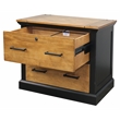 Toulouse Wood Lateral File With Legal/Letter File Drawer Office Storage Black
