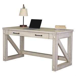 Martin Furniture Avondale Wood Writing Desk in Weathered White