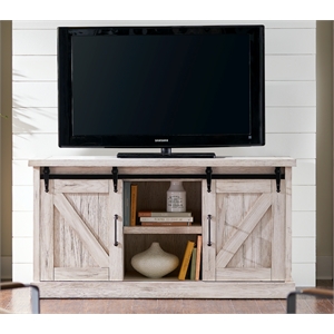 martin furniture avondale wood tv stand in weathered white