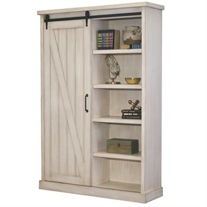 martin furniture avondale wood bookcase in white