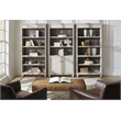 Hartford Wood Bookcase With Doors Storage Cabinet Office Shelves White