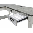 Martin Furniture Hartford Contemporary Wood L-Shaped Desk in Weathered White