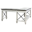 Martin Furniture Hartford Contemporary Wood L-Shaped Desk in Weathered White