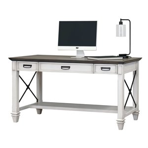 martin furniture contemporary wood writing table in weathered white