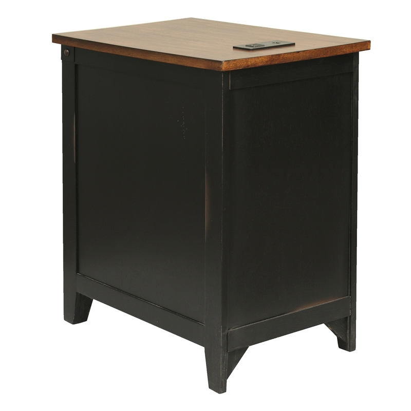Rustic End Table Side Table Accent Table Fully Assembled Wood Black