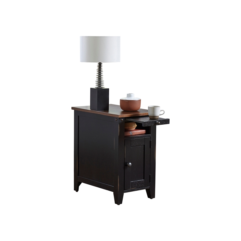 Rustic End Table Side Table Accent Table Fully Assembled Wood Black