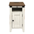 Rustic End Table Wood Side Table Accent Table Fully Assembled White