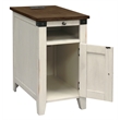 Rustic End Table Wood Side Table Accent Table Fully Assembled White