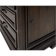 Executive Lateral File With Solid Wood Plank Top Locking File Drawer Brown