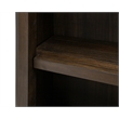 Executive Open Wood Bookcase Mildly Distressed Fully Assembled Brown