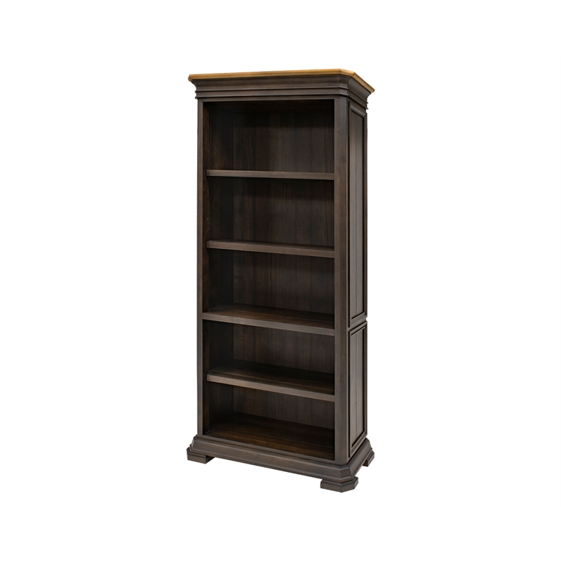 Executive Open Wood Bookcase Mildly, Ready Assembled Bookcases With Cupboards