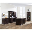 Fulton Executive Open Wood Bookcase Office Storage Cabinet Office Shelves Brown