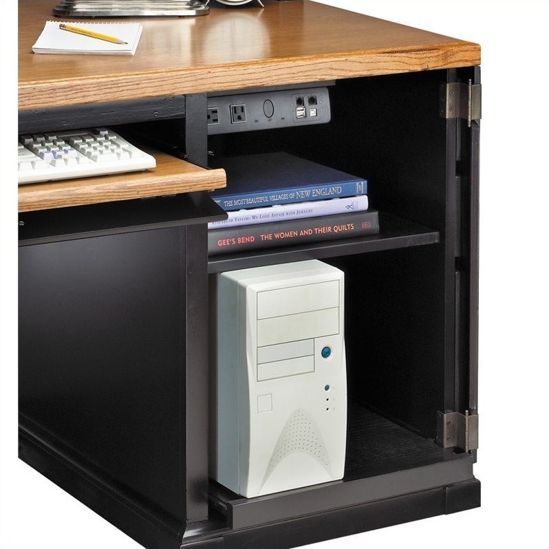 Kathy Ireland Home by Martin Southampton Double Pedestal Computer Desk
