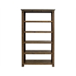 Rustic Open Wood Bookcase Shelving Etarge Brown With Concrete Top