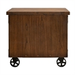 Rustic Wood Lateral File With Legal/Letter File Drawer Fully Assembled Brown