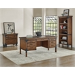 Rustic Wood Lateral File With Legal/Letter File Drawer Fully Assembled Brown