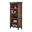 Rustic Open Wood Bookcase Office Shelving Storage Cabinet Fully Assembled Brown