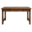 Rustic Wood Writing Desk Writing Table Office Desk With Power Center Brown