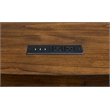 Rustic Wood Writing Desk Writing Table Office Desk With Power Center Brown